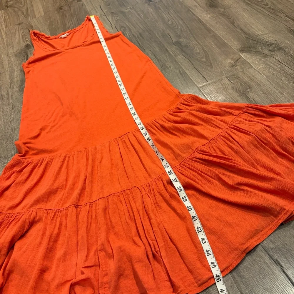 Caslon Nordstrom Tiered Cotton Gauze Midi Dress Mixed Media Flowy Boho Sz Small - Picture 12 of 12